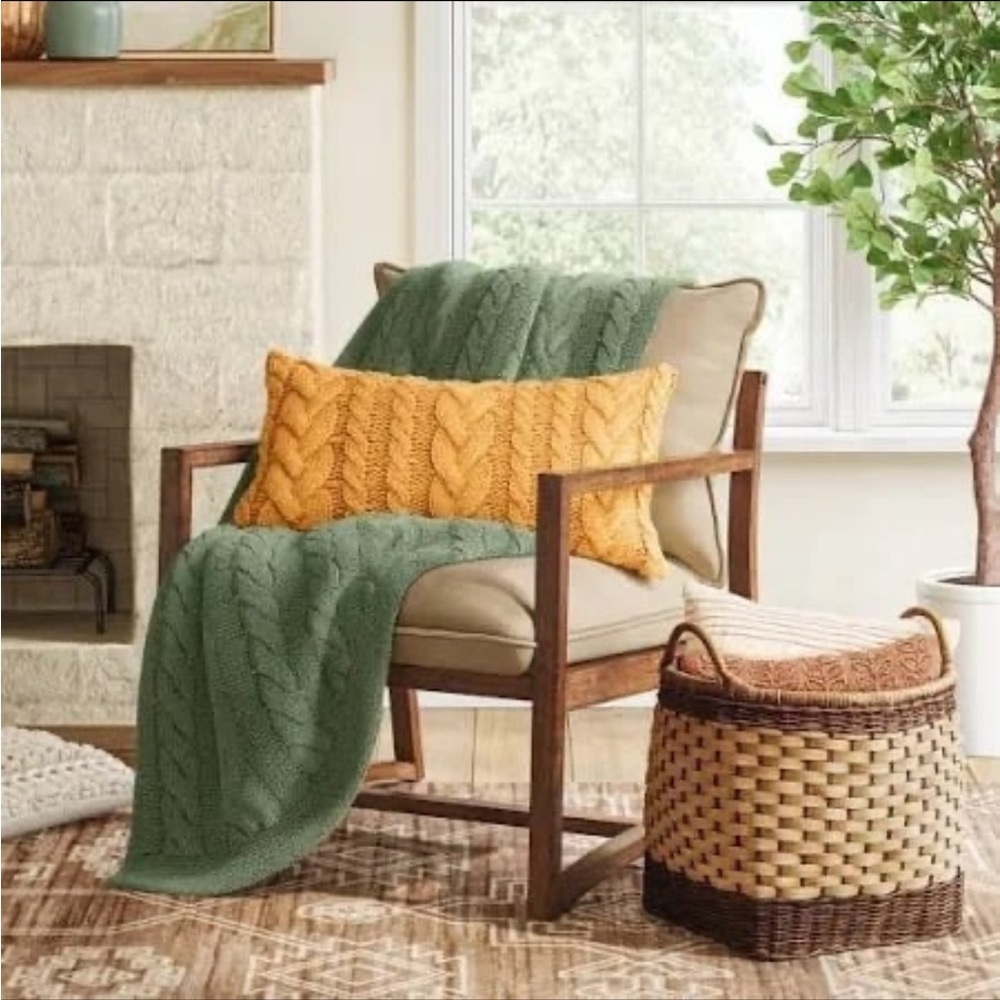 Threshold Small Two-Tone Rattan Fall Basket - Picture 2 of 3